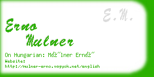 erno mulner business card